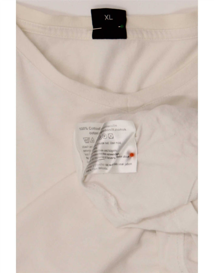 T-shirt męski Hugo Boss, top XL, biała bawełna
