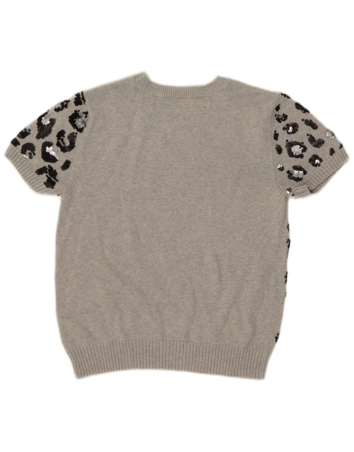Marks & Spencer Damski sweter z okrągłym dekoltem, UK 16, duży, szary