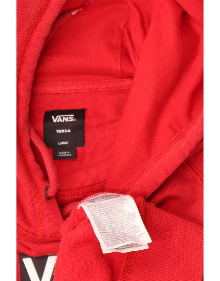 Męski sweter Vans Versa Graphic z kapturem, duży, czerwony, bawełniany