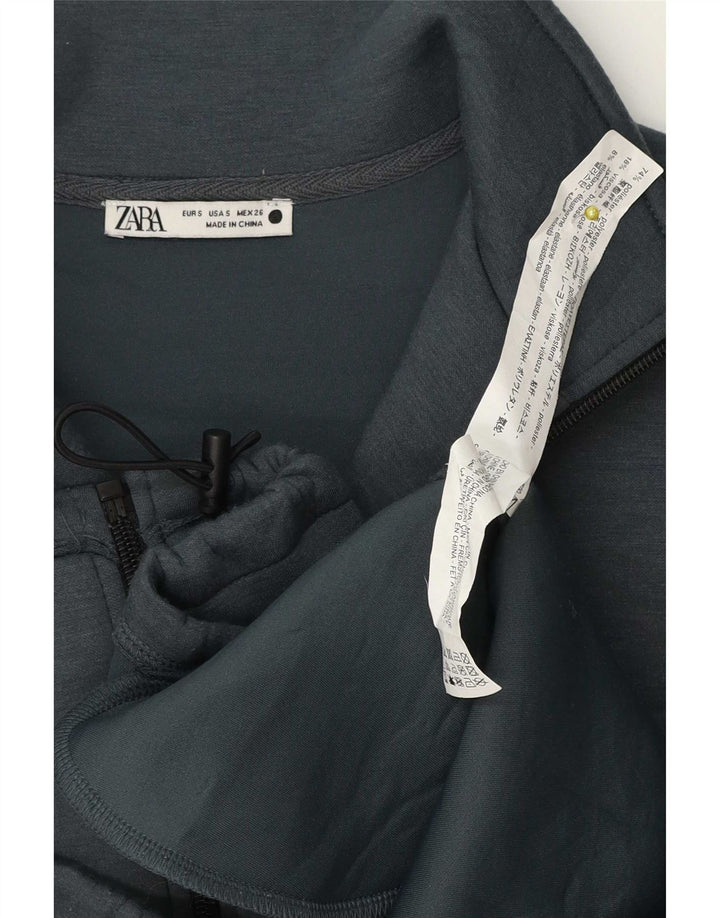 Damska bluza dresowa oversize Zara UK 10, mała niebieska, poliester