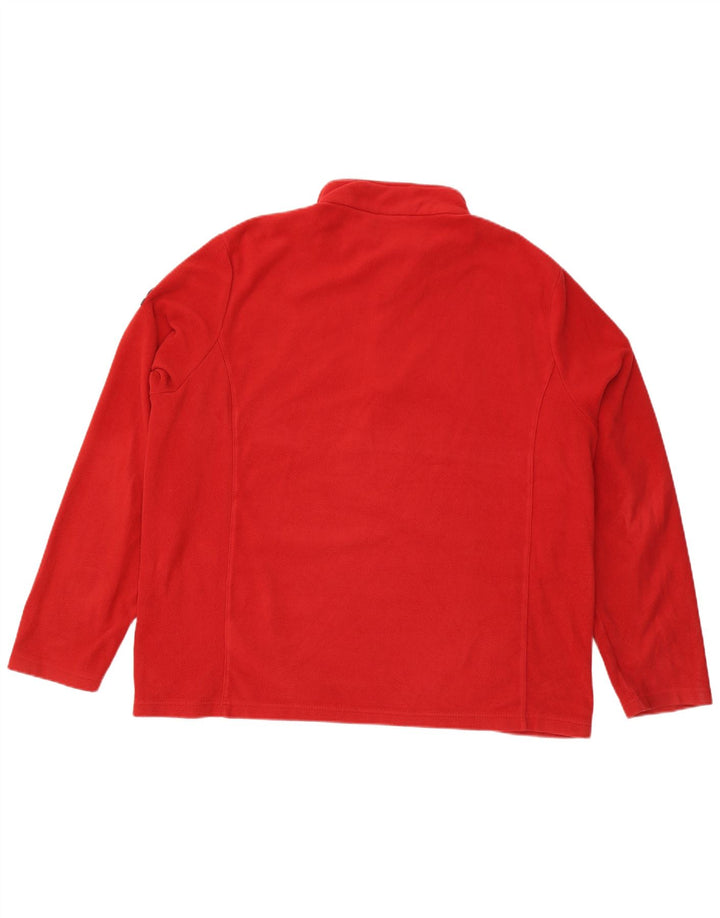 Męski sweter polarowy TOG 24 z zamkiem błyskawicznym, 2XL, czerwony poliester
