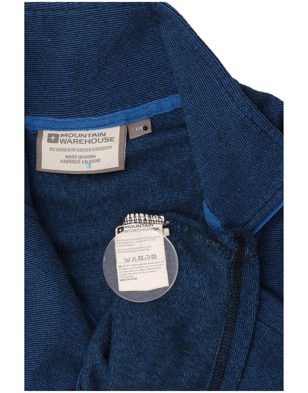 Męski sweter dresowy Mountain Warehouse w duże niebieskie prążki
