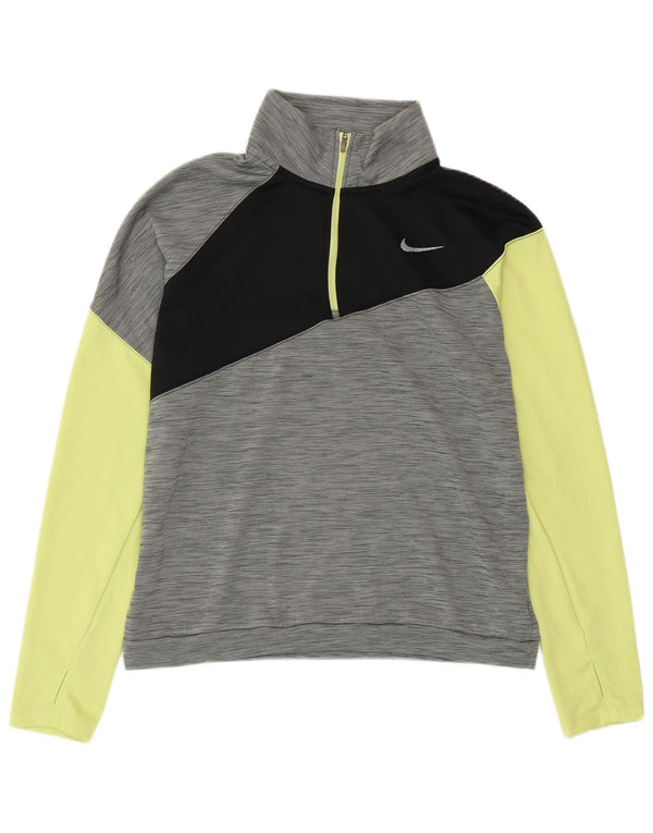 Damski dres NIKE Dri Fit z pulowerem, UK 14, średni szary, blok kolorów