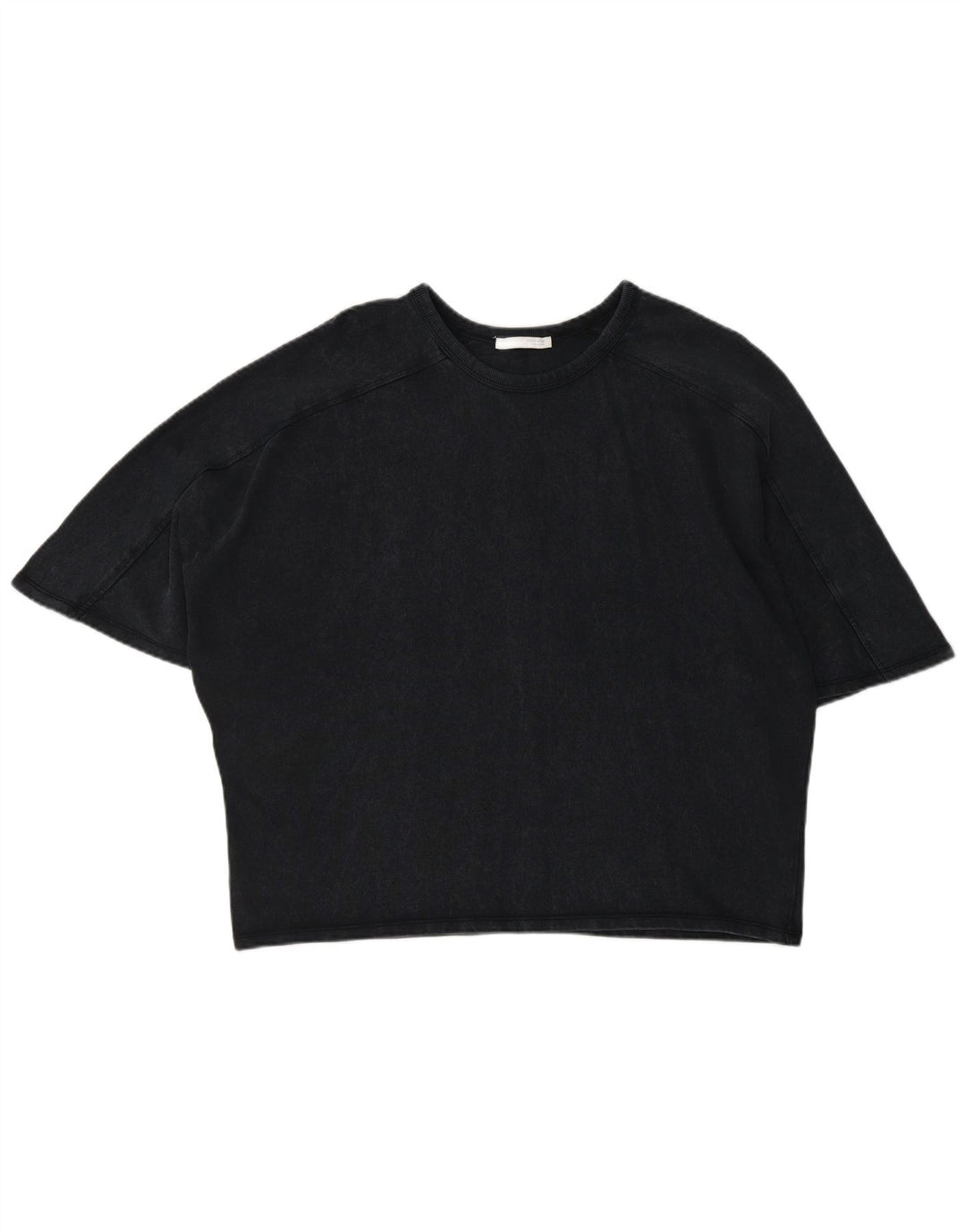 ZARA Womens Oversized T-Shirt Top UK 10 Small Black Cotton