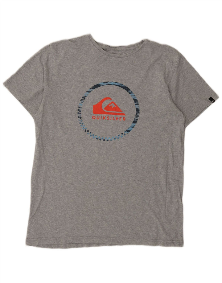 Męski T-shirt z grafiką Quiksilver, duży, szary