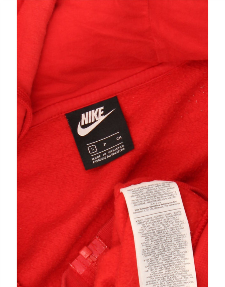 Męski sweter z kapturem i zamkiem błyskawicznym Nike, mały, czerwony, bawełniany