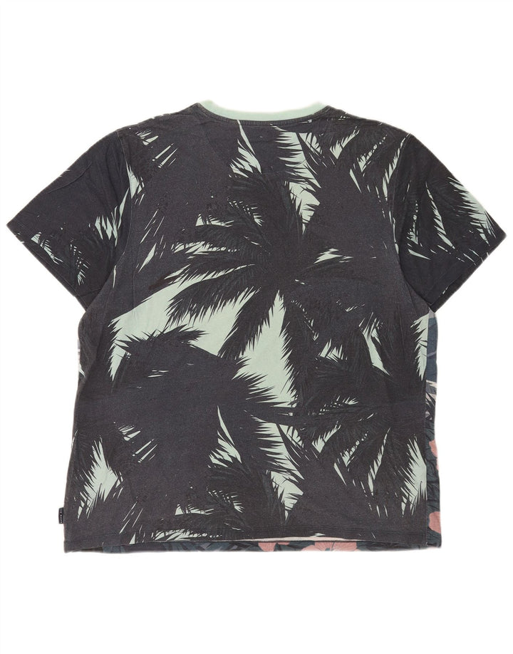 Ted Baker Męski t-shirt z grafiką, duży, wielokolorowy, bawełniany
