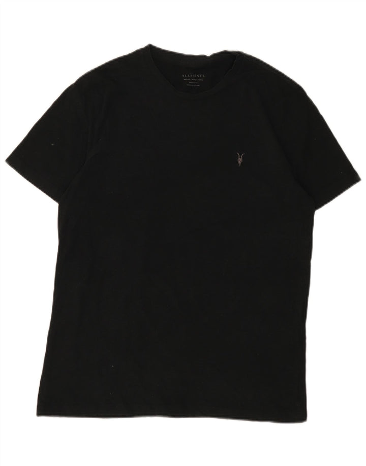 T-shirt męski All Saints, średni czarny, bawełniany