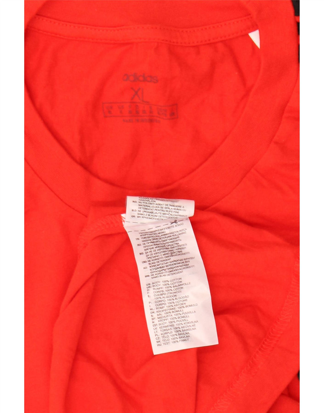 Adidas Męska Koszulka Top XL Czerwona Bawełna