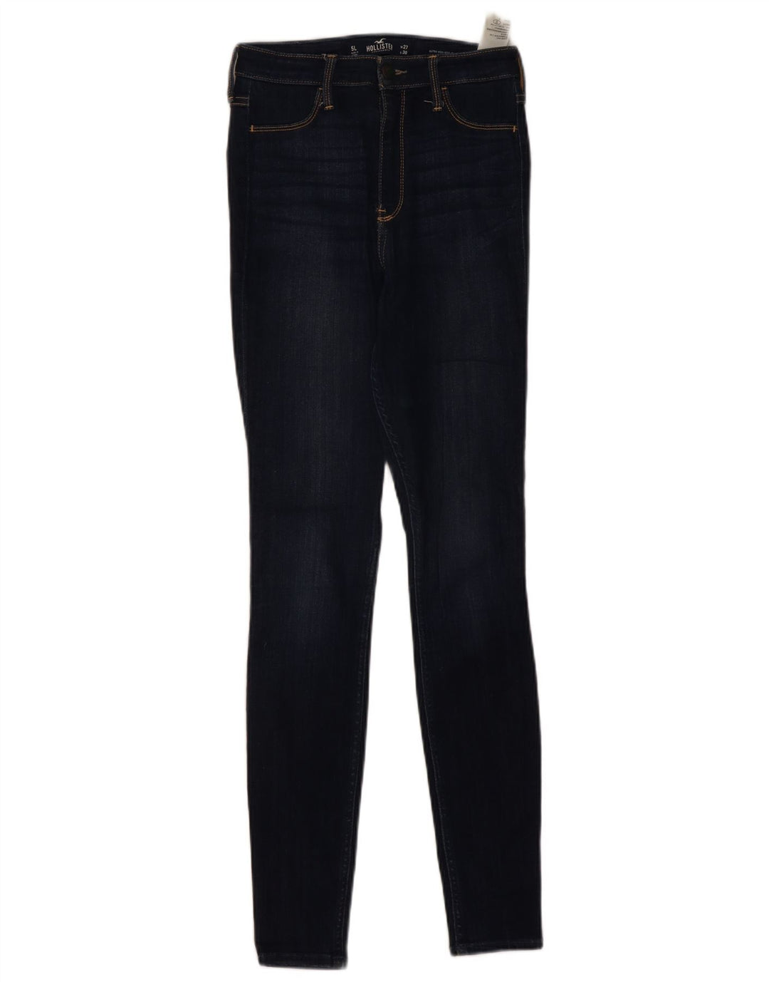 Damskie jeansy skinny z wysokim stanem HOLLISTER US 5 Small W27 L30 Granatowe
