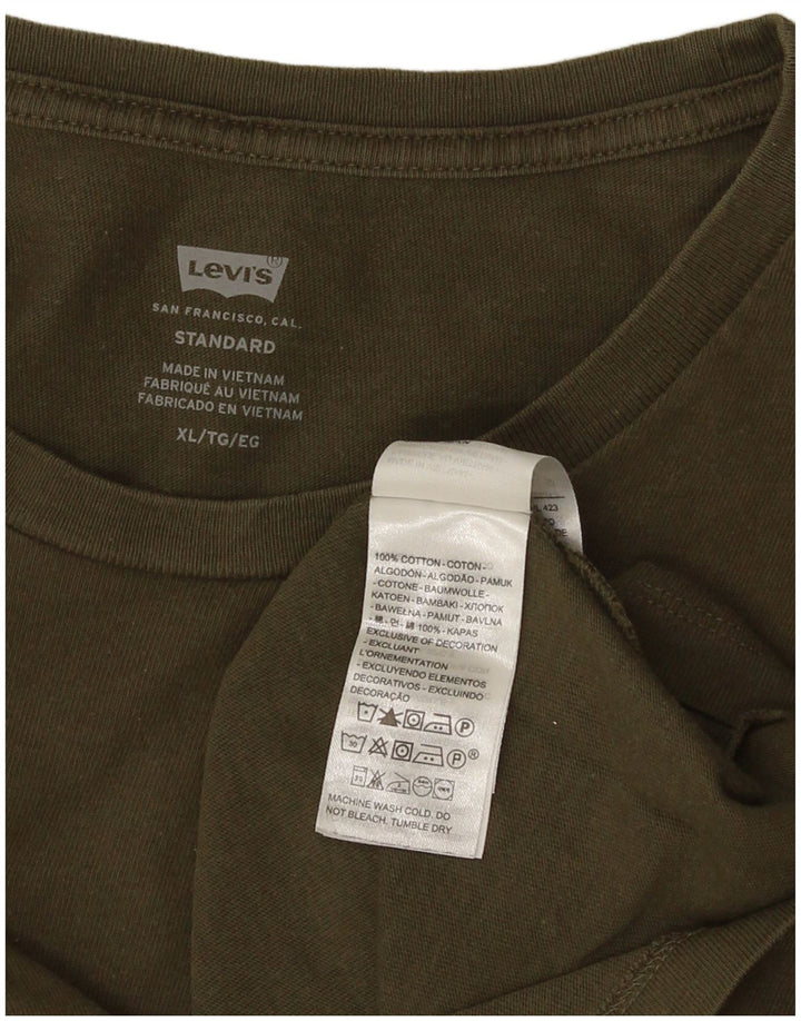 Męska standardowa koszulka Levi's Top XL, bawełna khaki