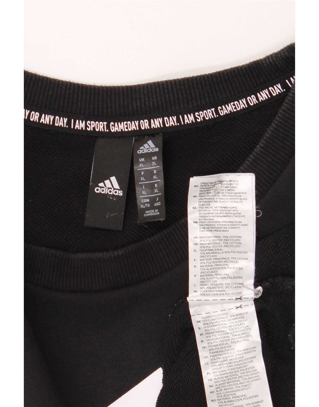Męska bluza Adidas z grafiką o regularnym kroju, XL, czarna, bawełniana