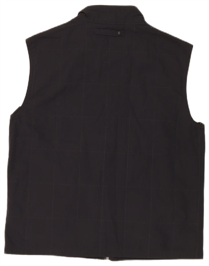 Męska kamizelka Massimo Dutti UK 42 XL, poliester w czarną kratkę