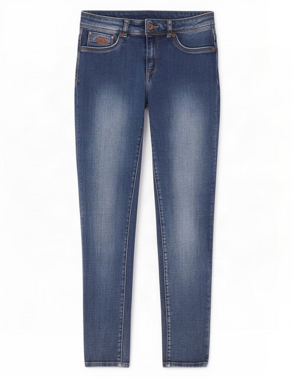 Damskie jeansy Skinny Superdry W29 L30 Niebieskie, bawełniane