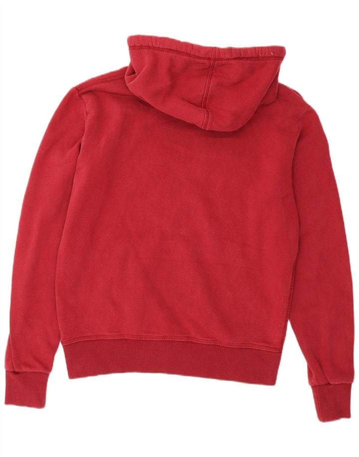 Męski sweter z kapturem Superdry z grafiką, średnio czerwony, bawełniany