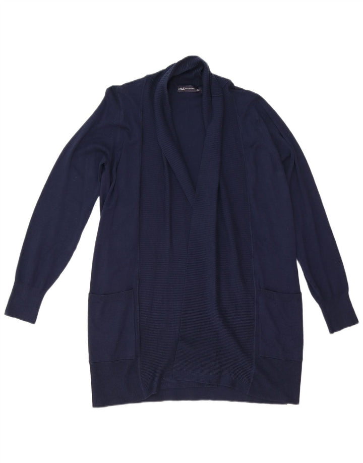 Marks & Spencer Damski sweter rozpinany UK 10 Small, granatowy, wiskoza