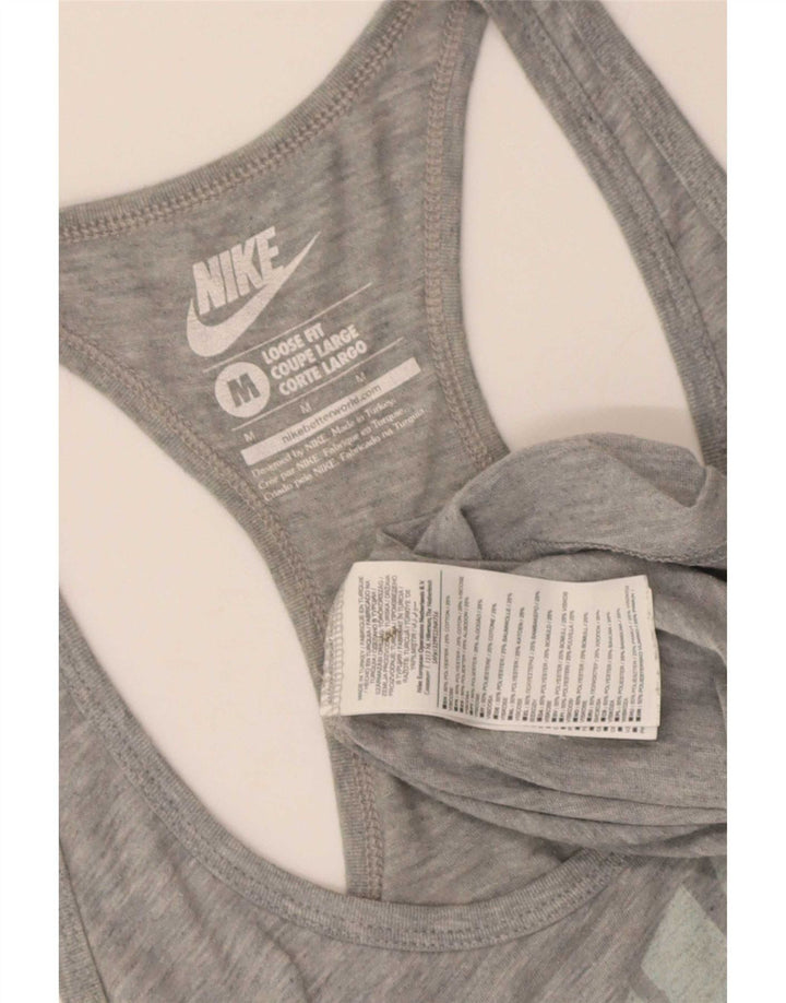 Damska koszulka z luźnym krojem Nike o luźnym kroju, UK 12, średnioszary poliester