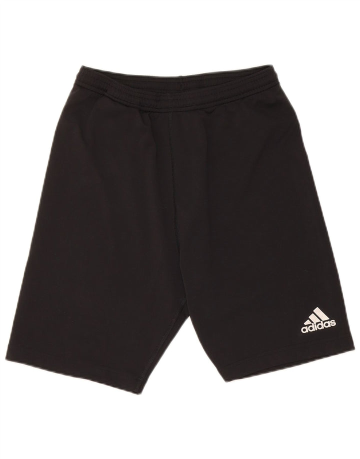 Chłopięce spodenki sportowe ADIDAS na 11-12 lat, duże, czarne, poliestrowe