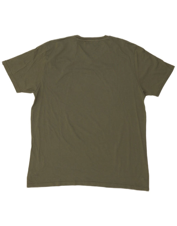 T-shirt męski ALPHA INDUSTRIES Top 3XL, bawełna khaki