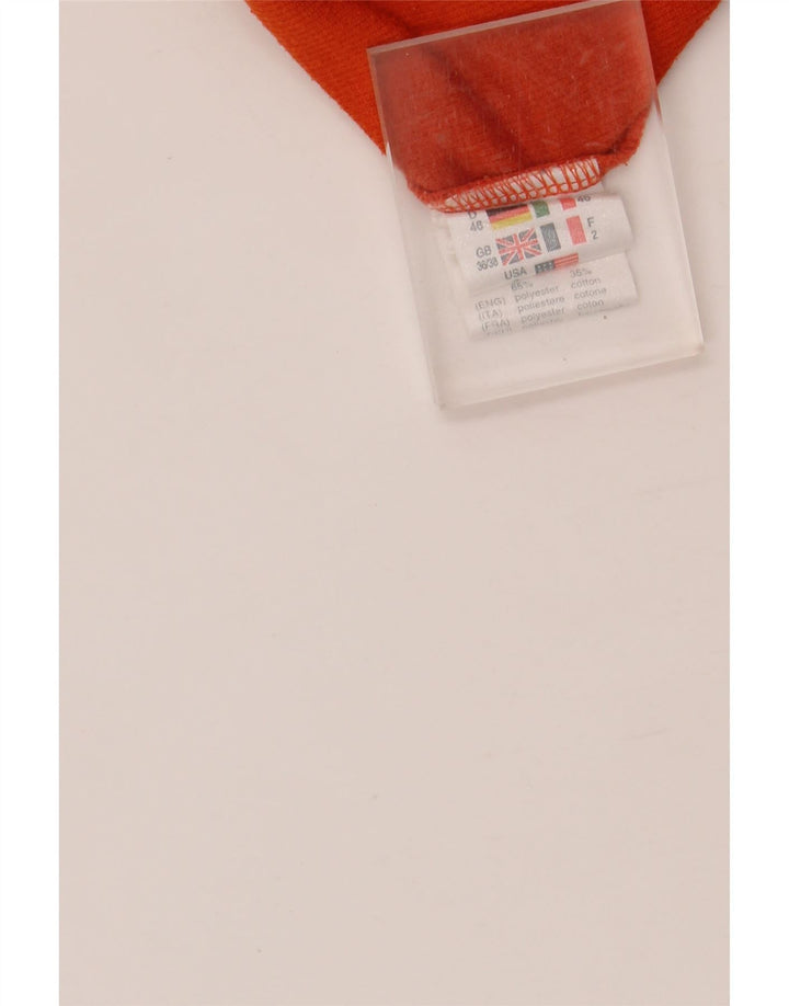 Męska koszulka polo LOTTO UK 36/38 Mały biały poliester w blokach kolorów