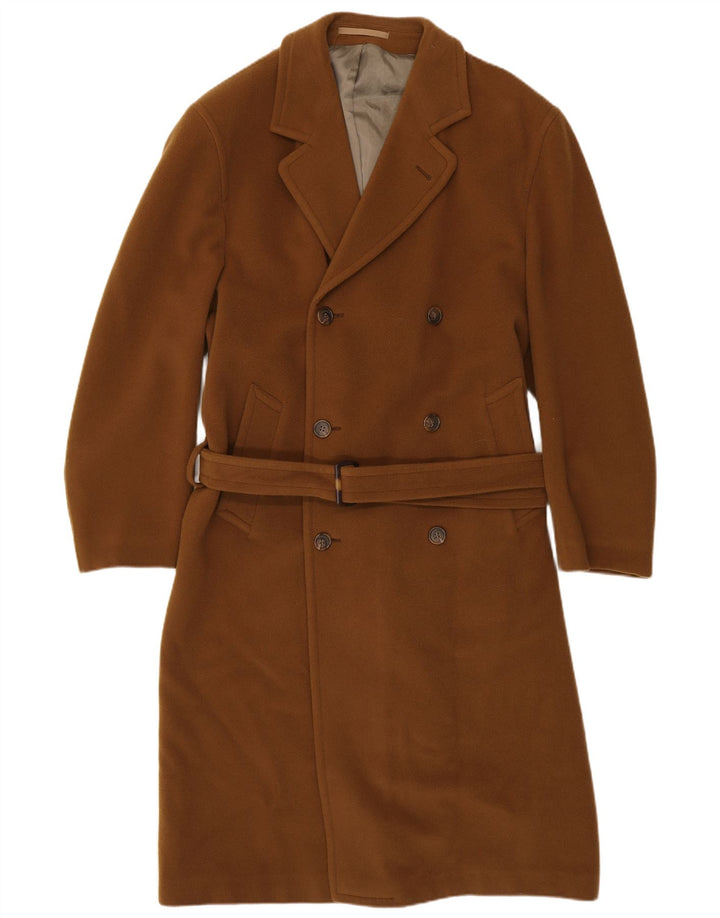 VINTAGE Męski dwurzędowy płaszcz UK 38 Średni brąz