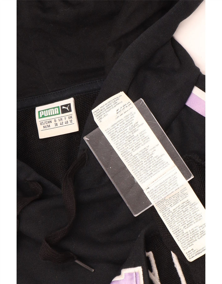 Damski sweter oversize z kapturem PUMA UK 12, średni czarny, blok kolorów