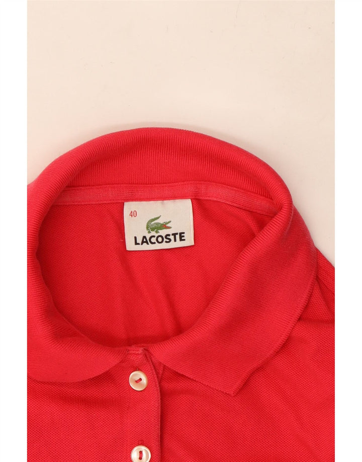 Damska koszulka polo LACOSTE, rozmiar 40, średni róż