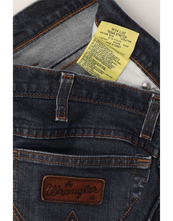 Męskie jeansy Wrangler Texas Stretch Straight W34 L30 Niebieskie, bawełniane
