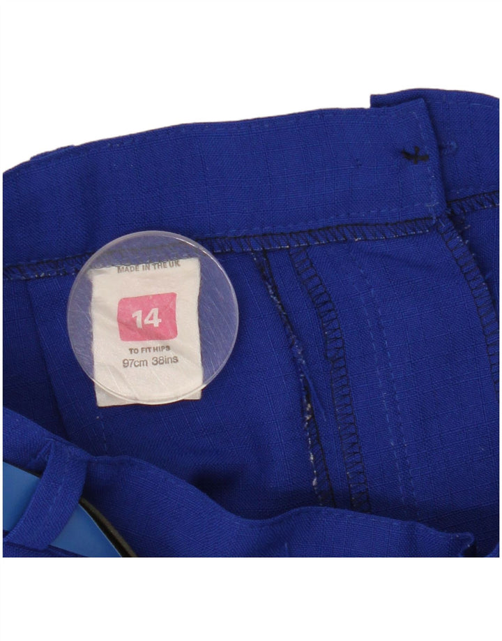 Damska plisowana spódnica w stylu vintage UK 14 Medium W28 Niebieski poliester