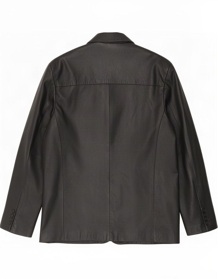 MDK Męska marynarka skórzana zapinana na 3 guziki UK 38 Medium Black