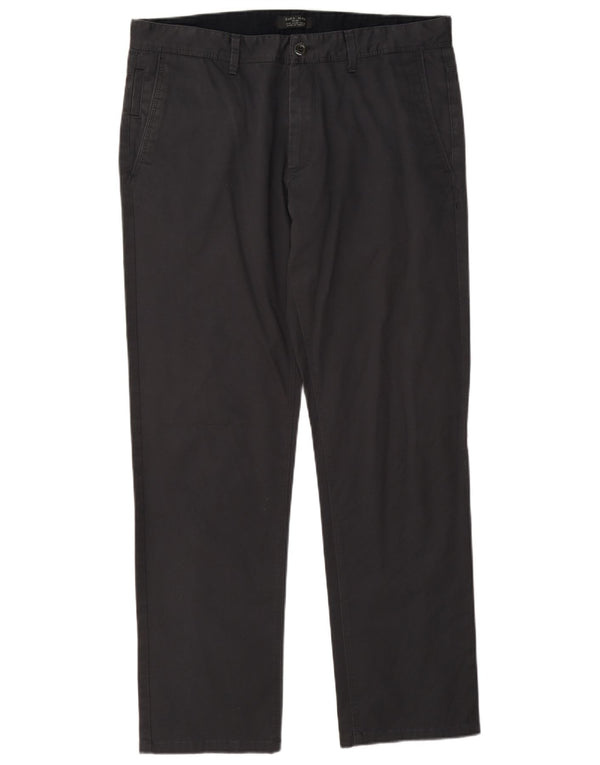 Męskie proste spodnie chino Zara EU 44 Large W34 L30 Szara bawełna