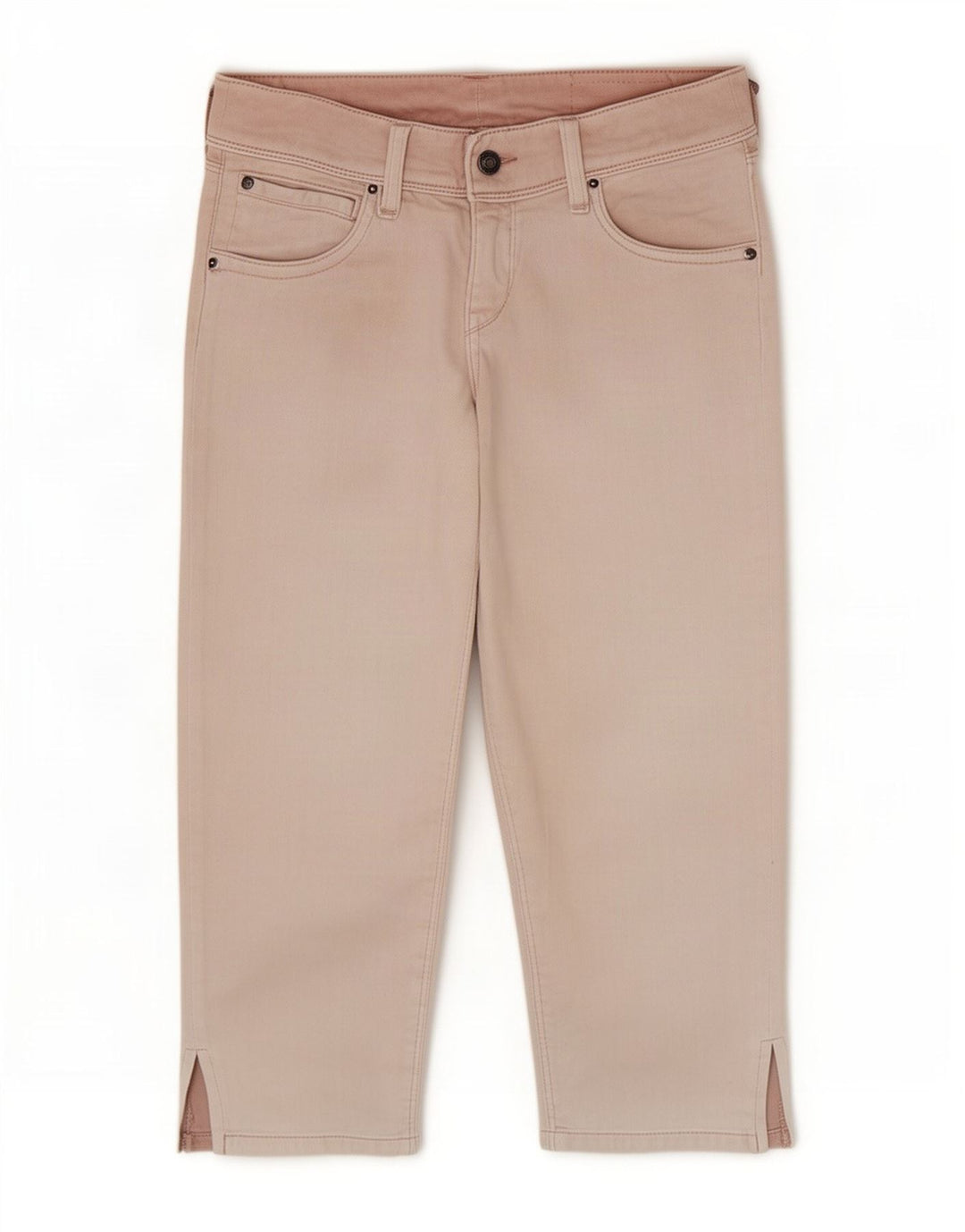 Damskie jeansy Capri Levi's W27 L18 Różowa bawełna
