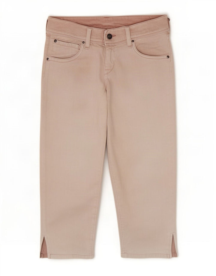 Damskie jeansy Capri Levi's W27 L18 Różowa bawełna