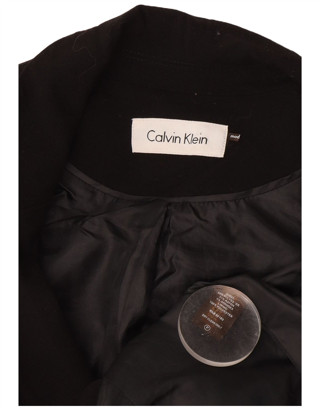 Damska marynarka wojskowa Calvin Klein zapinana na 1 guzik UK 8, mała czarna