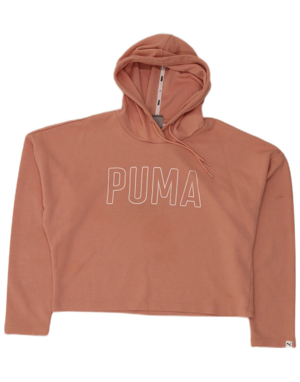 Damski sweter z kapturem i grafiką PUMA, oversize, UK 12, średni róż