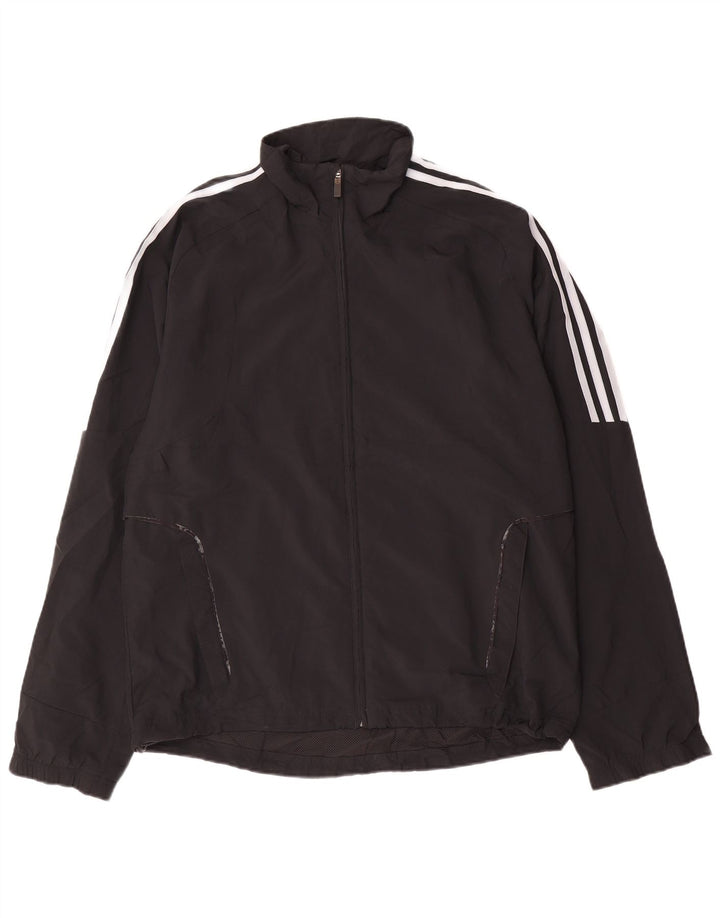 Adidas Męska bluza dresowa Climalite Top Jacket Medium Black Colorblock