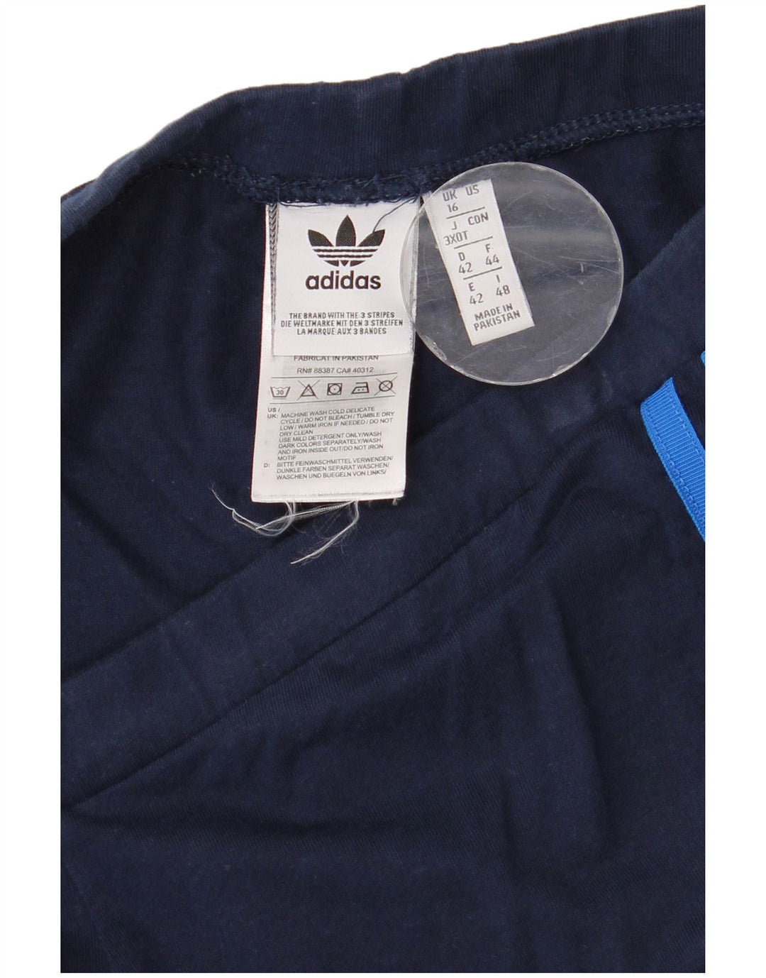 Legginsy damskie Adidas UK 16, duże, granatowe, bawełniane