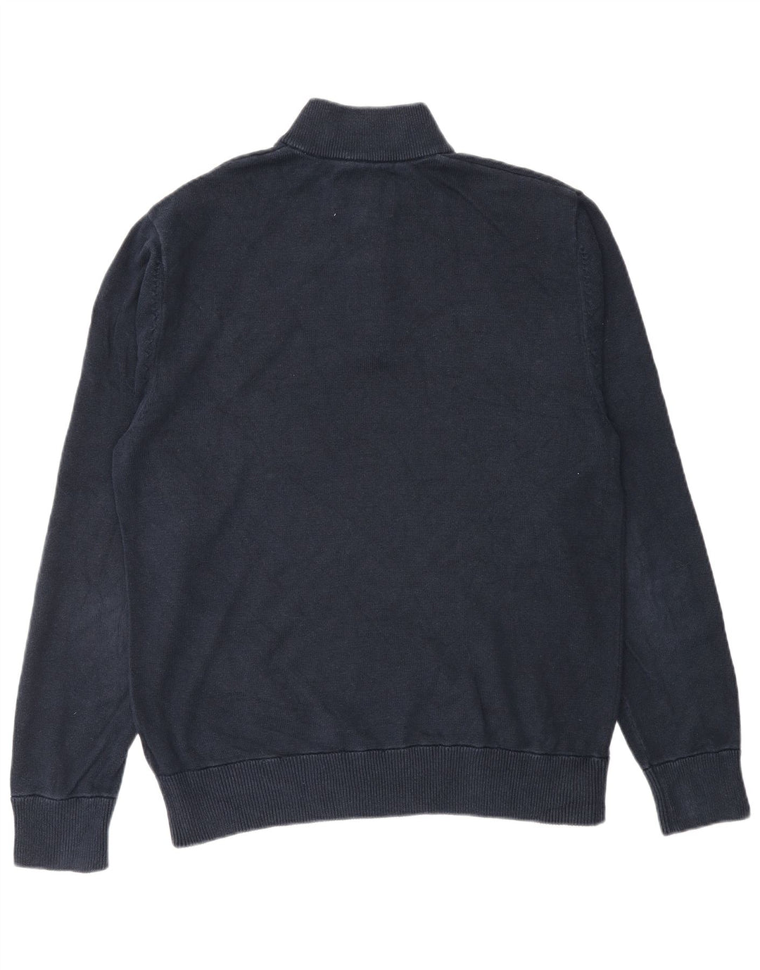 Jack Wills Męski sweter z zamkiem błyskawicznym, duży, granatowy, bawełniany