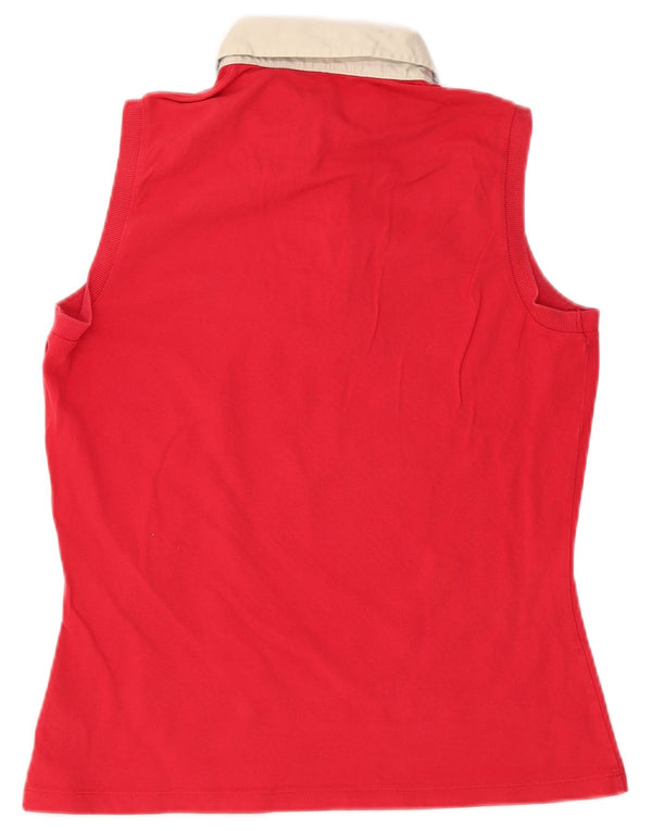 Damska koszulka polo bez rękawów HENRY COTTONS IT 50 XL, czerwona bawełna