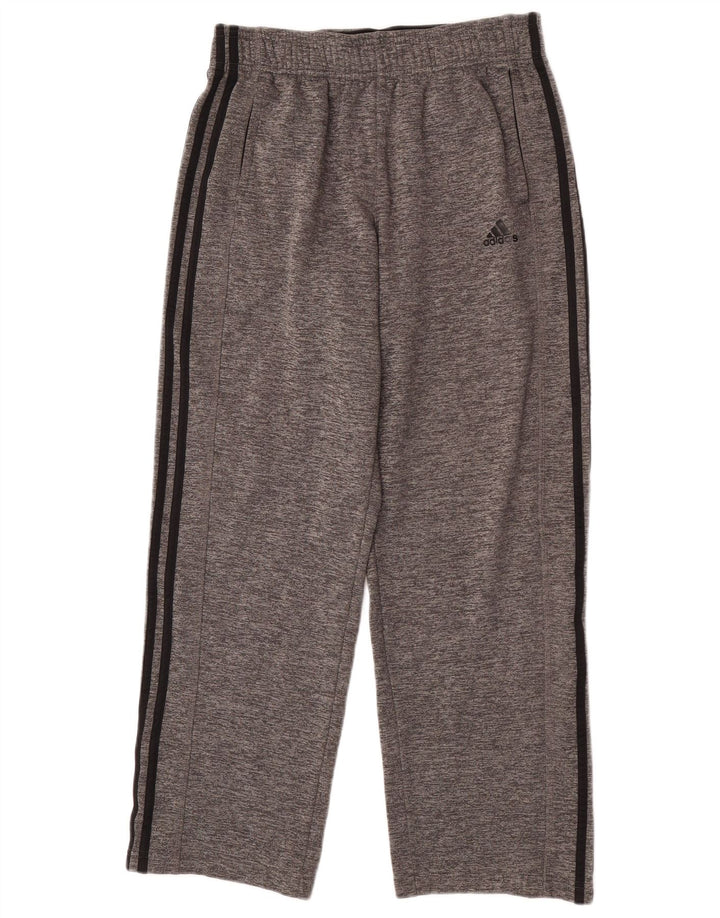 Męskie spodnie dresowe Adidas Climawarm, średnio szary, nakrapiany poliester