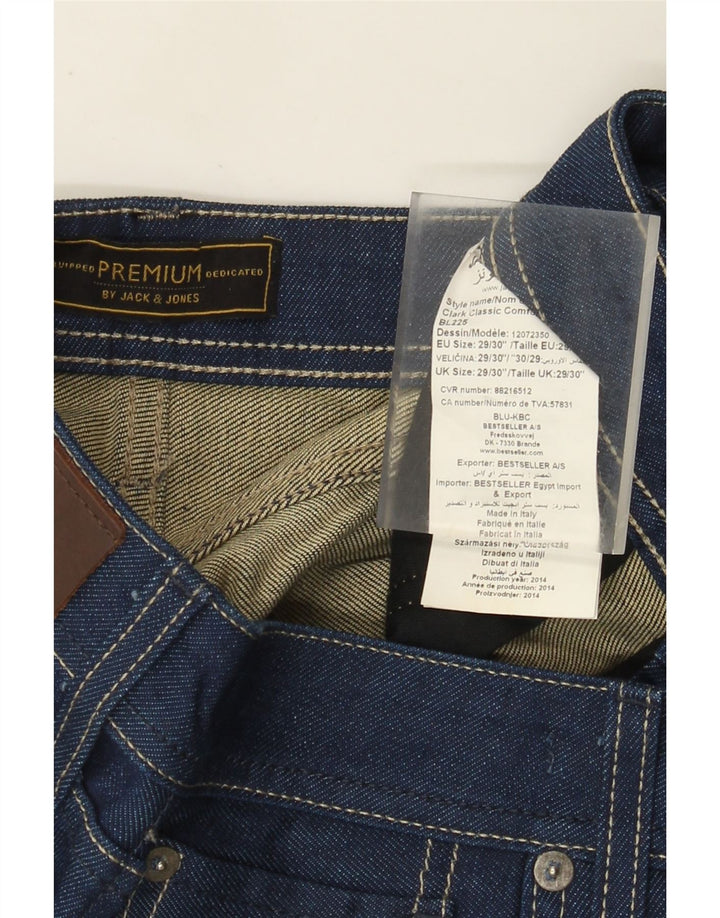 Męskie proste dżinsy Jack & Jones W29 L30 Niebieskie bawełniane