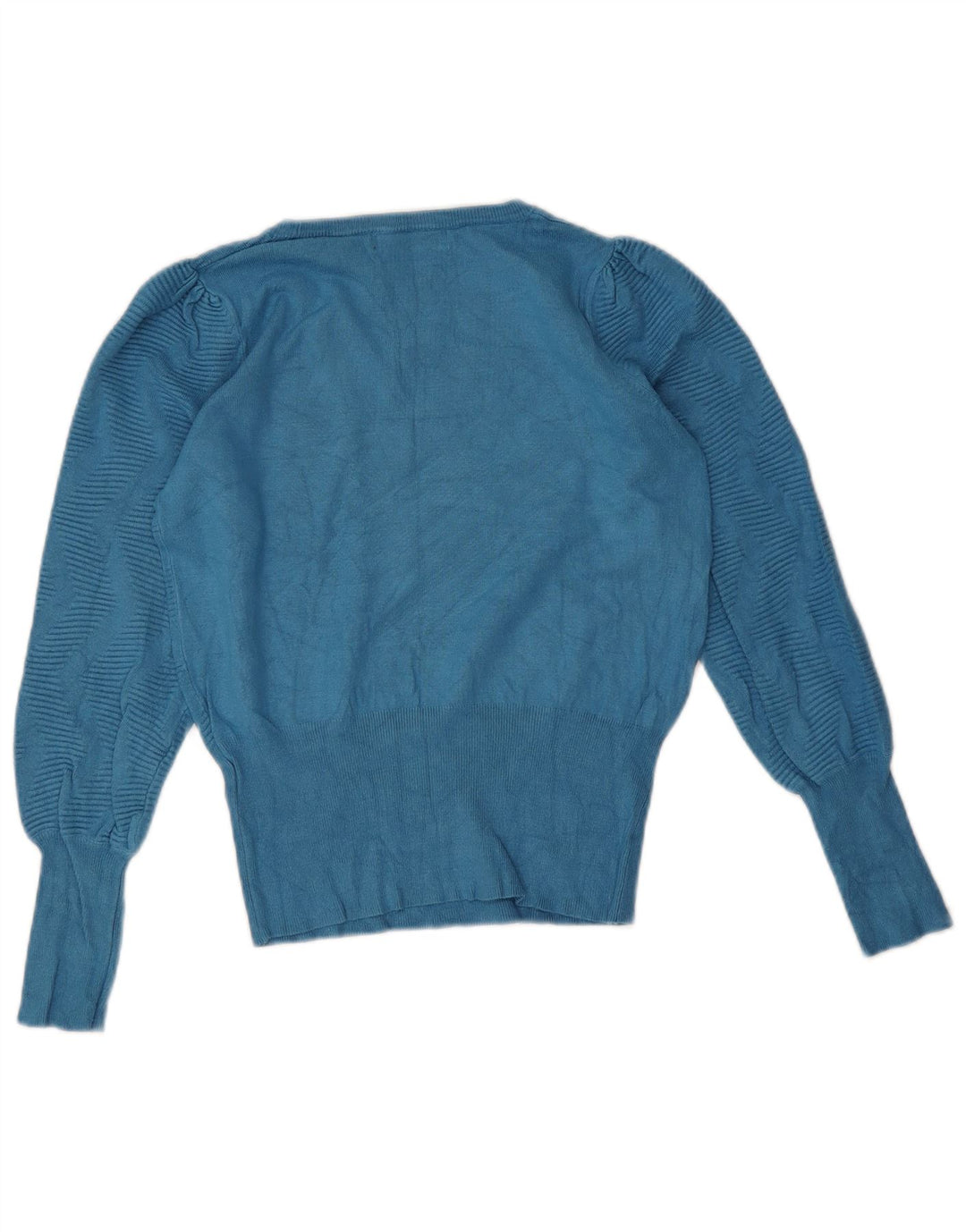 Marks & Spencer Damski sweter z dekoltem w łódkę, UK 10, mały, niebieski Chevron