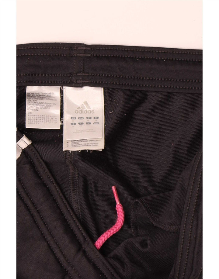 Damskie spodnie dresowe Adidas UK 12, średni czarny poliester