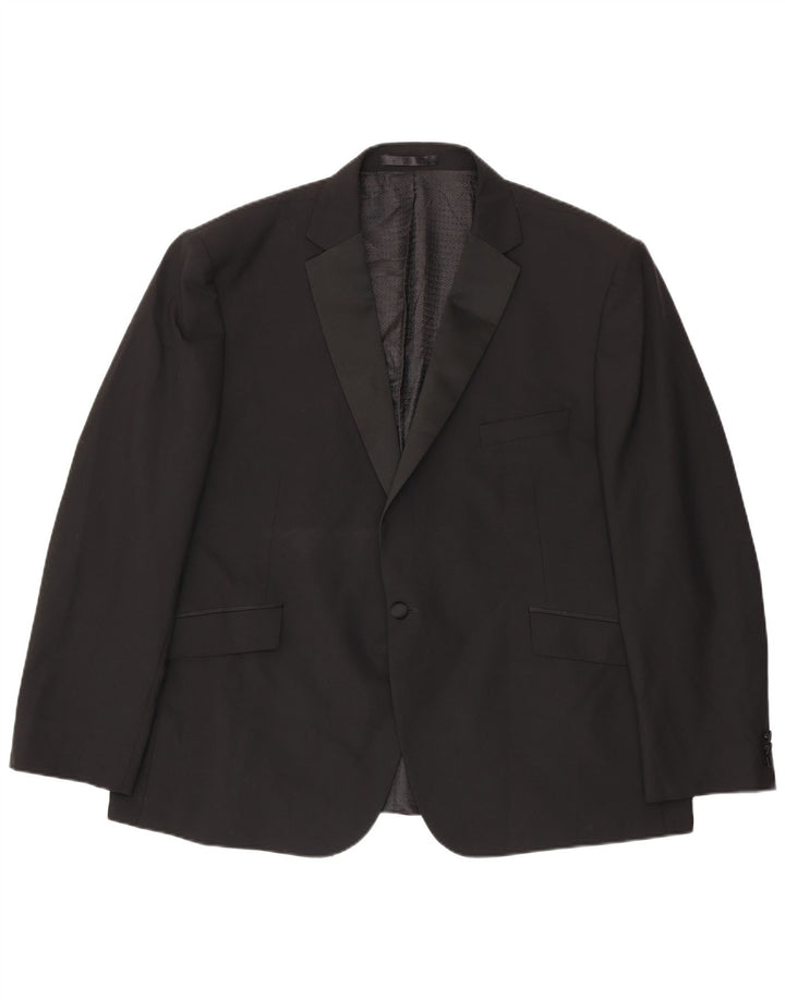Męska marynarka zapinana na 1 guzik Pierre Cardin UK 52 6XL Czarny poliester