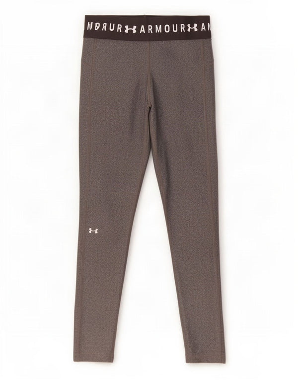 Damskie legginsy Under Armour Heat Gear Graphic UK 14, duże, szare, z blokami kolorów