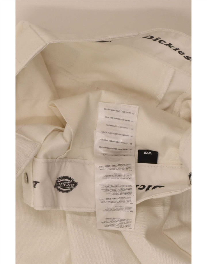 Damskie spodnie Dickies z wysokim stanem W28 L25, biały poliester