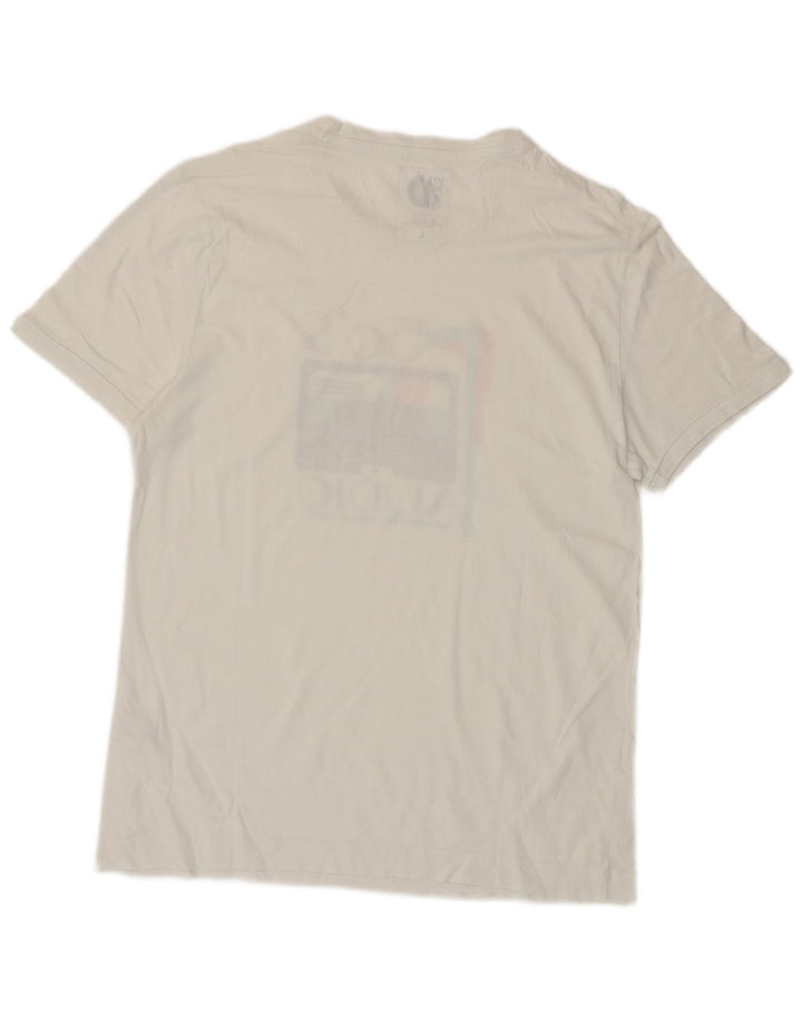 Męski T-shirt z grafiką Dack's, duży, biały, bawełniany