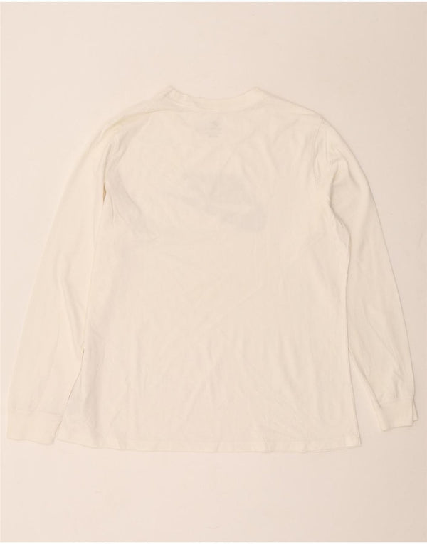 Męska koszulka graficzna Nike z długim rękawem XL, biała, bawełniana