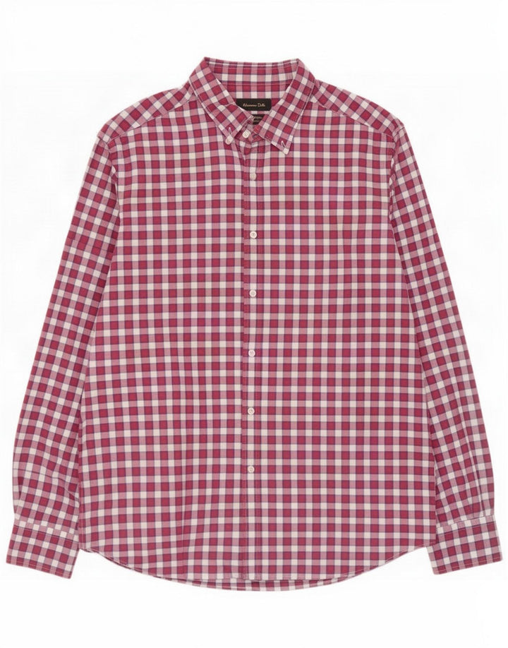 Massimo Dutti Koszula męska 2XL Różowa kratka