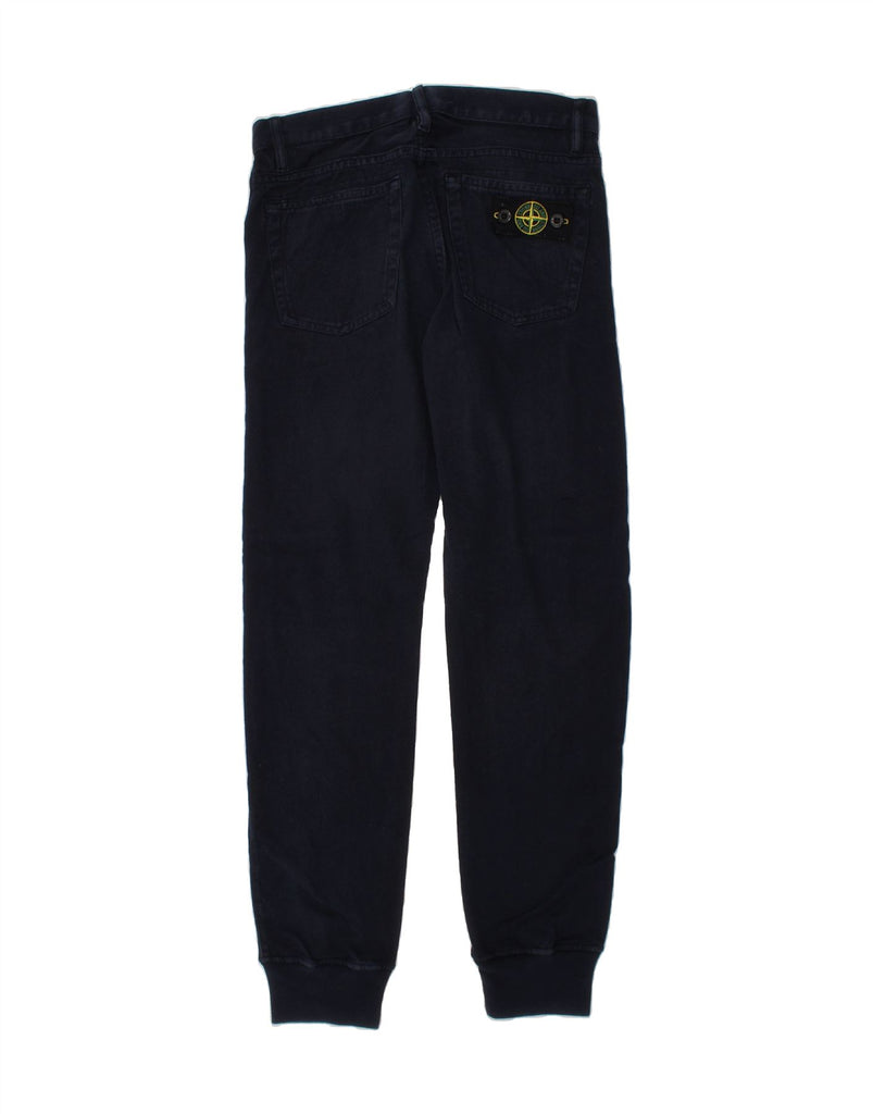 STONE ISLAND Boys Joggers Casual Trousers 11-12 Years W26 L29 Black Vintage Stone Island and Second-Hand Stone Island from Messina Hembry 